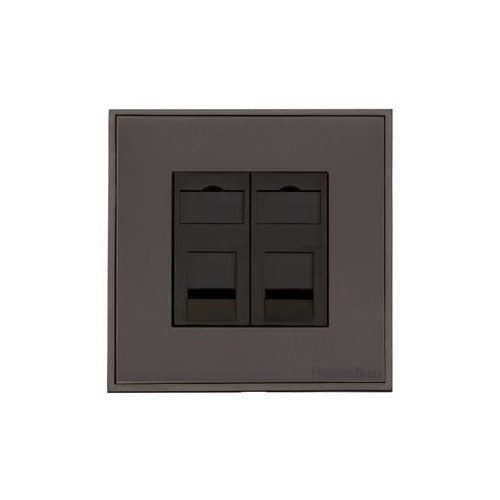 Executive Range-Matt Bronze-2 Gang RJ45