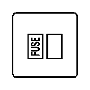 Heritage Brass Electrical, Primed White Flat Square Plate QPW - Switched Spur (13 Amp), Switched Spur (13 Amp), 13 Amp Fused Spur Units, Switched Spur (13 Amp)