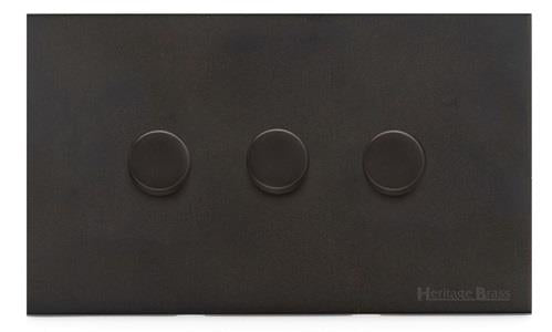 Windsor Range Dark Antique Bronze Switches & Sockets WN95 - 3G Multi Location Secondary Dimmer by Heritage Brass By M-Marcus