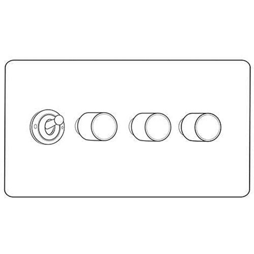 Vintage Range-Rustic Nickel-4G 1xToggle 3xTED