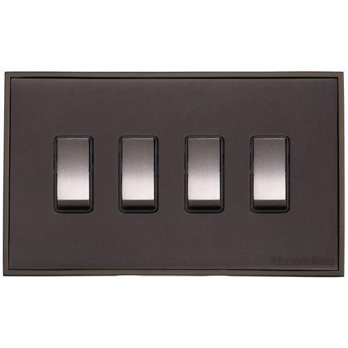Executive Range-Matt Bronze-4 Gang Switch (10 Amp)