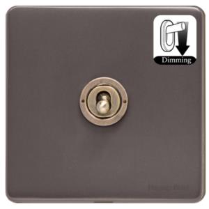 Verona Range Switches & Sockets - 1 Gang Dimming Toggle Switch by Heritage Brass By M-Marcus