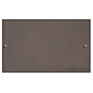 Richmond Elite Range Matt Bronze Switches & Sockets, LP9 - Double Blank Plate by Heritage Brass By M-Marcus