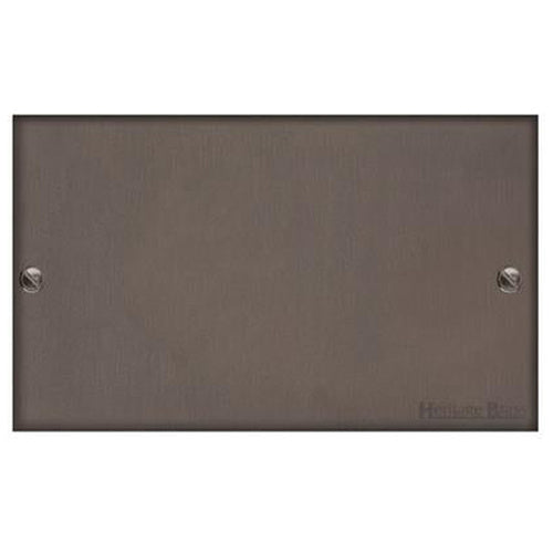 Richmond Elite Range Matt Bronze Switches & Sockets, LP9 - Double Blank Plate by Heritage Brass By M-Marcus