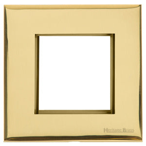 Windsor Range Polished Brass Switches & Sockets, WN1 - 2 Module Euro Plate by Heritage Brass By M-Marcus