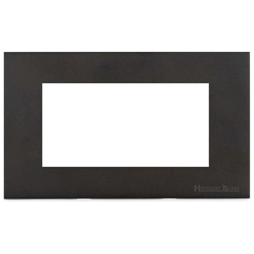 Windsor Range Dark Antique Bronze Switches & Sockets WN95 - 4 Module Euro Plate by Heritage Brass By M-Marcus