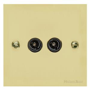 Richmond Elite Range Satin Brass Switches & Sockets, LP44 - TV/FM Diplexed Socket by Heritage Brass By M-Marcus