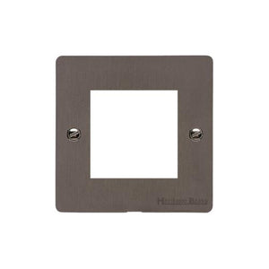 Heritage Brass Stylist Bronze Flat Plate - Round Edge - 2 Module Euro Plate - Type L9 by Heritage Brass By M-Marcus