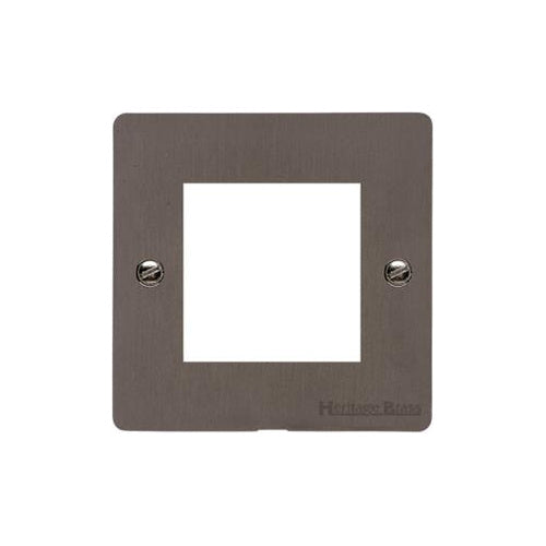 Heritage Brass Stylist Bronze Flat Plate - Round Edge - 2 Module Euro Plate - Type L9 by Heritage Brass By M-Marcus