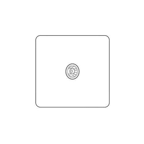 Primed White Screwless YPW-1 Gang Non-Isolated TV Coaxial by Heritage Brass By M-Marcus