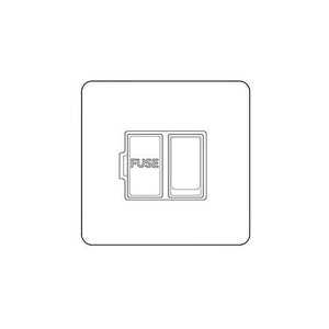 Primed White Flat Square Plate QPW-Switched Spur (13 Amp) by Heritage Brass By M-Marcus