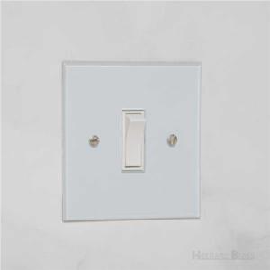 Clarity Perspex Range Clear Perspex (Project Finish) 1 Gang 2-Way Rocker Switch by Heritage Brass By M-Marcus