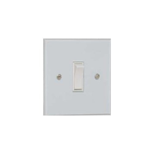 Clarity Perspex Range Clear Perspex (Project Finish) 1 Gang 2-Way Rocker Switch by Heritage Brass By M-Marcus