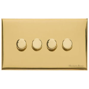 Windsor Range Polished Brass Switches & Sockets, WN1 - 4G Multi Location Primary Dimmer by Heritage Brass By M-Marcus