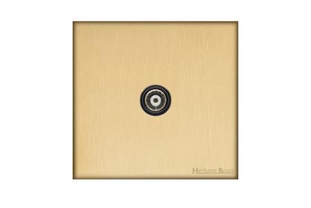 Windsor Range Matt Brass-1 Gang Non-Isolated TV Coaxial Socket