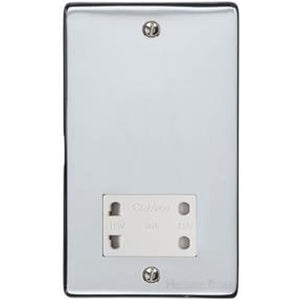 Elite Flat Plate Range Polished Chrome Switches & Sockets, T02 - Shaver Socket Output Voltage 110/240V by Heritage Brass By M-Marcus