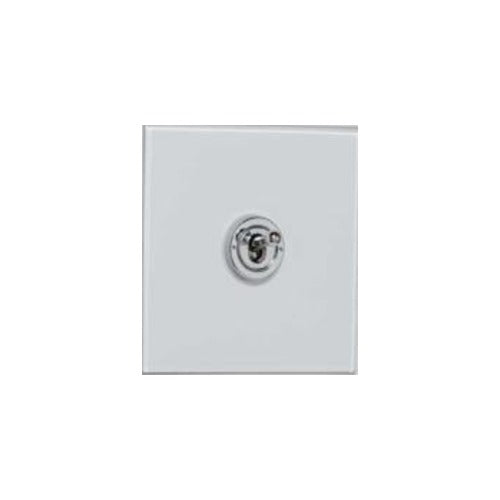 Clarity Perspex Range Clear Perspex (Project Finish) 1 Gang 2-Way Classic Toggle Switch by Heritage Brass By M-Marcus