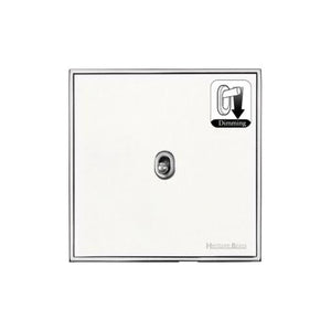 Executive Range Matt White with Polished Chrome Switches & Sockets, EX20 - 1 Gang Dimming Stockholm Toggle by Heritage Brass By M-Marcus
