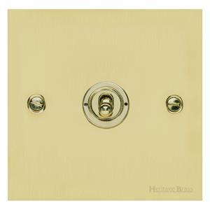 Richmond Elite Range Satin Brass Switches & Sockets, LP44 - 1 Gang Toggle Switch by Heritage Brass By M-Marcus