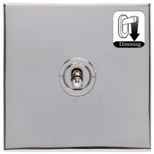 Winchester Range Polished Chrome Switches & Sockets, W02 - 1 Gang Dimming Toggle Switch by Heritage Brass By M-Marcus