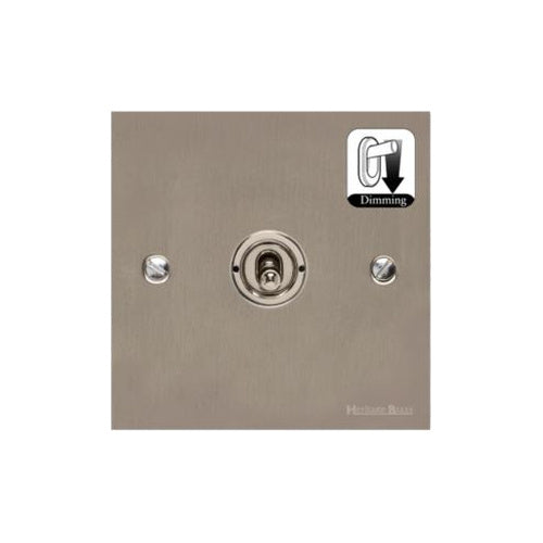 Richmond Elite Range Satin Nickel Switches & Sockets, LP5 - 1 Gang Dimming Toggle Switch by Heritage Brass By M-Marcus