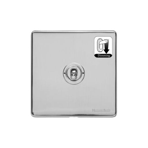Studio Range Polished Chrome Switches & Sockets, Y02 - 1 Gang Dimming Toggle Switch by Heritage Brass By M-Marcus