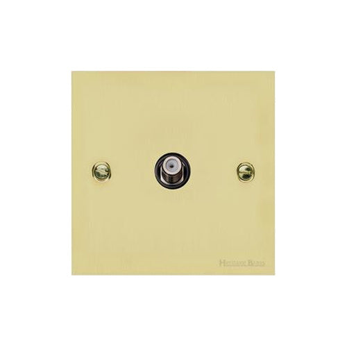 Richmond Elite Range Satin Brass Switches & Sockets, LP44 - 1 Gang Satellite Socket by Heritage Brass By M-Marcus