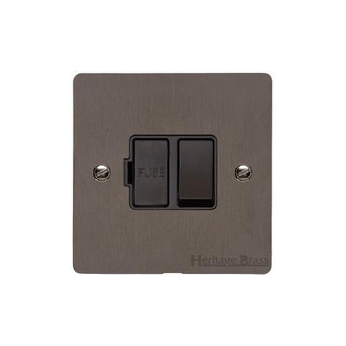 Elite Flat Plate Range Matt Bronze Switches & Sockets, T09 - Switched Spur (13 Amp) by Heritage Brass By M-Marcus