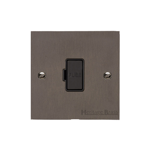 Heritage Brass Stylist Bronze Flat Plate - Square Edge - Unswitched Spur (13 Amp) - Type QL9 by Heritage Brass By M-Marcus