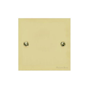 Richmond Elite Range Satin Brass Switches & Sockets, LP44 - Single Blank Plate by Heritage Brass By M-Marcus
