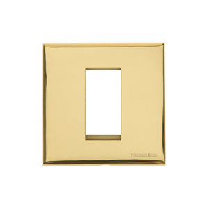 Windsor Range Polished Brass Switches & Sockets, WN1 - 1 Module Euro Plate by Heritage Brass By M-Marcus