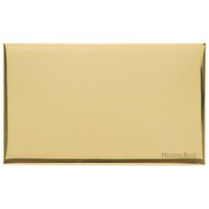 Windsor Range Polished Brass Switches & Sockets, WN1 - Double Blank Plate by Heritage Brass By M-Marcus