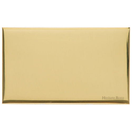 Windsor Range Polished Brass Switches & Sockets, WN1 - Double Blank Plate by Heritage Brass By M-Marcus