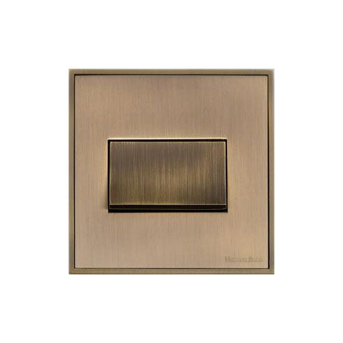 Executive Range-Antique Brass-6 Amp Triple Pole Fan Isolating Switch