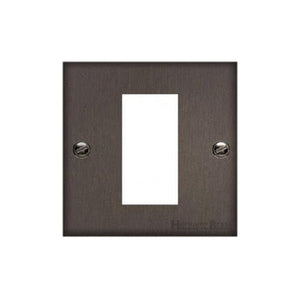 Richmond Elite Range Matt Bronze Switches & Sockets, LP9 - 1 Module Euro Plate by Heritage Brass By M-Marcus