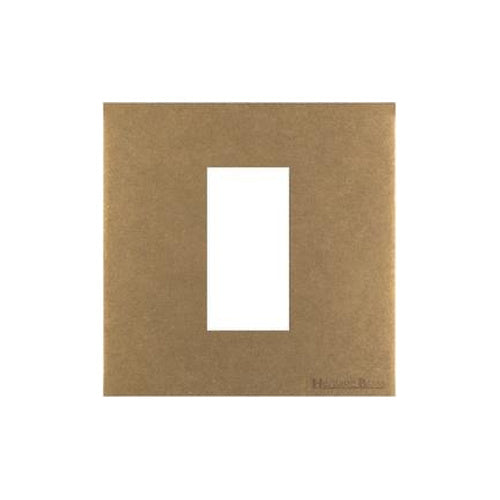 Windsor Range Aged Brass Switches & Sockets, WN50 - 1 Module Euro Plate by Heritage Brass By M-Marcus
