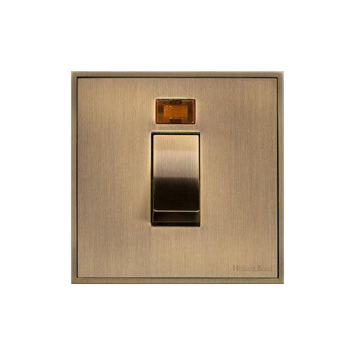 Executive Range-Antique Brass-45A Switch with Neon (single plate)