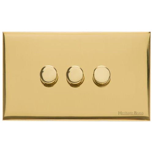 Windsor Range Polished Brass Switches & Sockets, WN1 - 3G Multi Location Secondary Dimmer by Heritage Brass By M-Marcus