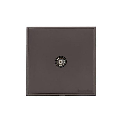 Executive Range-Matt Bronze-1 Gang Isolated TV Coaxial Socket
