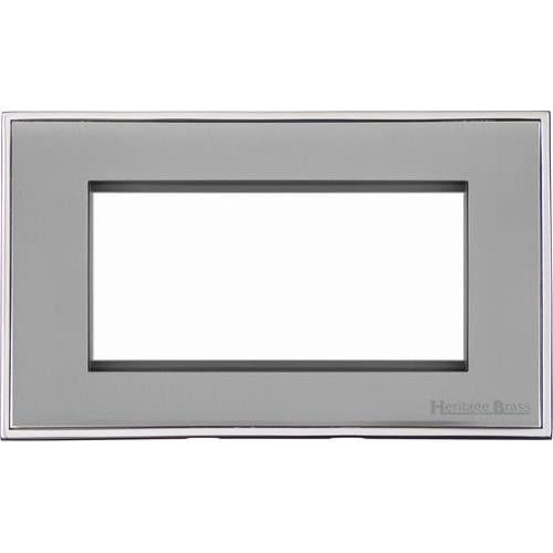 Executive Range-Polished Chrome-4 Module Euro Plate