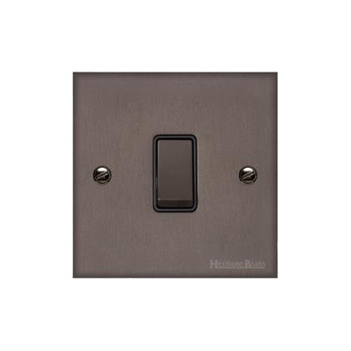 Heritage Brass Stylist Bronze Low Profile Plate - Square Edge - 20A Double Pole Switch -Type RL9 by Heritage Brass By M-Marcus