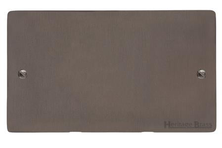 Heritage Brass Stylist Bronze Flat Plate - Round Edge - Double Blank Plate