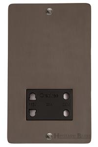 Elite Flat Plate Range Matt Bronze Switches & Sockets, T09 - Shaver Socket Output Voltage 110/240V by Heritage Brass By M-Marcus