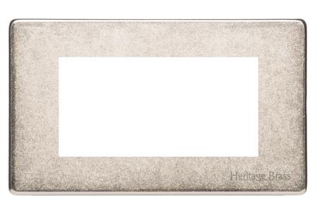 Vintage Range Rustic Nickel-4 Module Euro Plate