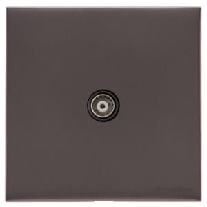 Windsor Range Matt Bronze Switches & Sockets, WN9 - 1 Gang Non-Isolated TV Coaxial Socket by Heritage Brass By M-Marcus