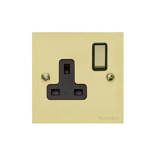Richmond Elite Range Satin Brass Switches & Sockets, LP44 - Single Socket (13 Amp) by Heritage Brass By M-Marcus