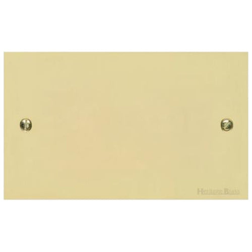 Richmond Elite Range Satin Brass Switches & Sockets, LP44 - Double Blank Plate by Heritage Brass By M-Marcus