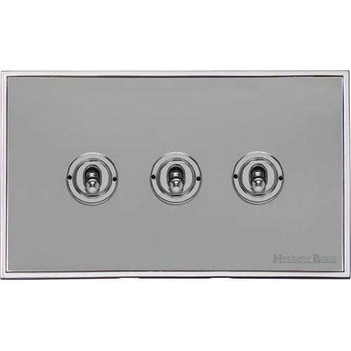 Executive Range-Polished Chrome-3 Gang Dolly Switch