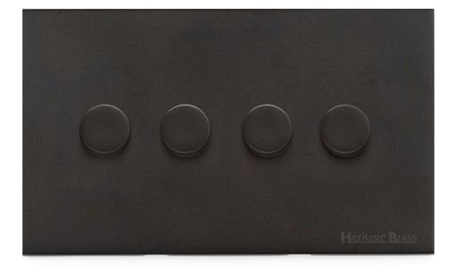 Windsor Range Dark Antique Bronze Switches & Sockets WN95 - 4G Multi Location Secondary Dimmer by Heritage Brass By M-Marcus