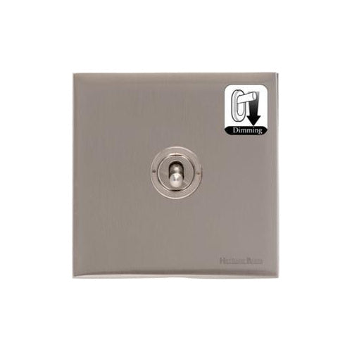 Windsor Range Satin Nickel Switches & Sockets, WN5 - 1 Gang Dimming Stockholm Toggle by Heritage Brass By M-Marcus